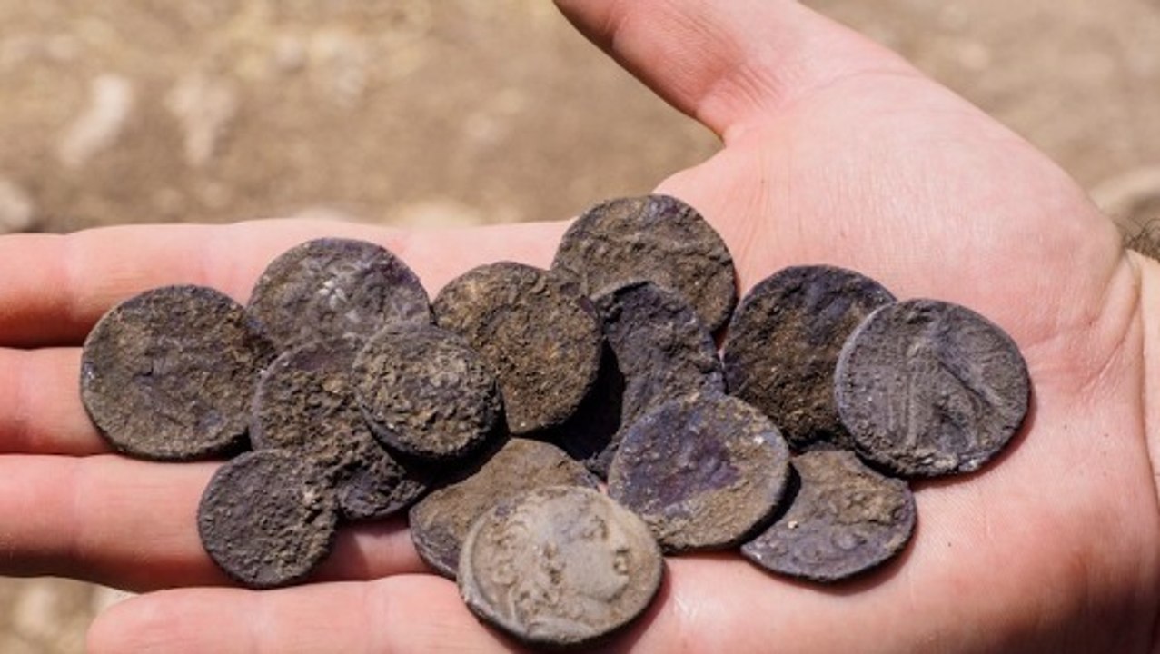 Le premier numismate d'Israël qui date de 130 avant JC avait bien caché sa collection de pièce