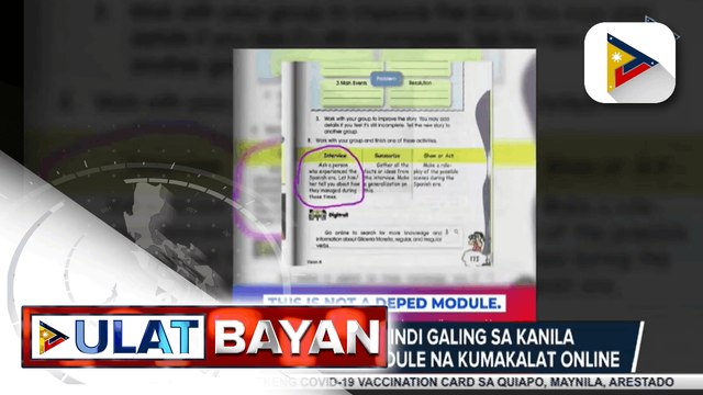 DepEd, nilinaw na hindi galing sa kanila ang umano'y maling module na kumakalat online