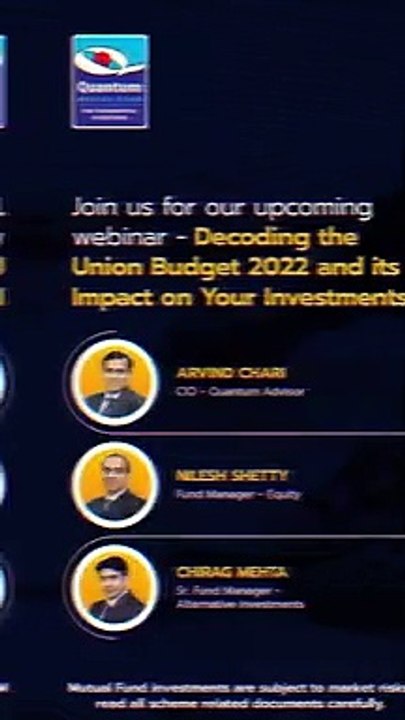 Mega Webinar: Decoding the Union Budget 2022 and its Impact on Your Investments