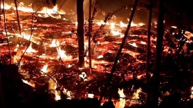 Des images dévoilent l'incroyable spectacle des coulées de lave du volcan Kilauea