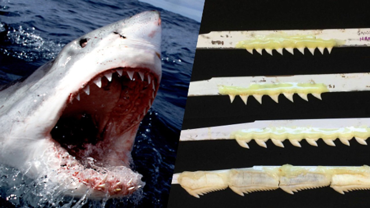 Quand des scientifiques testent la puissance des dents de requins avec une scie sauteuse