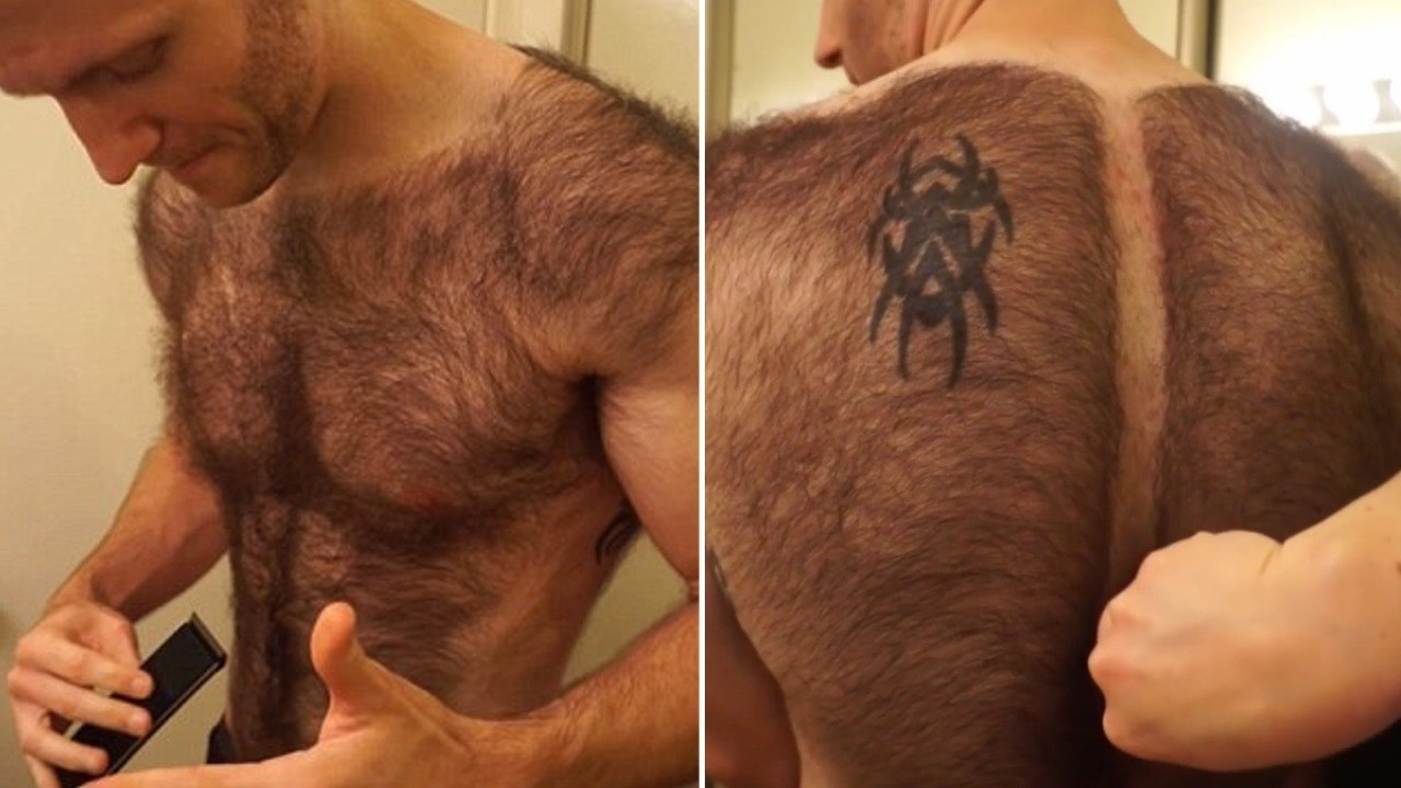 Devin Cara, der behaarteste Mann der Welt, rasiert sich komplett für einen Bodybuilding-Wettbewerb