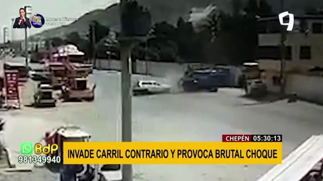 Chepén: Choque frontal entre dos autos deja cuatro heridos