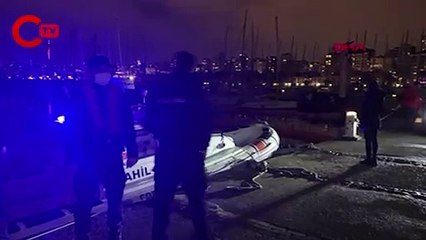 Ünlü model Kadıköy’de taksi ile denize uçtu