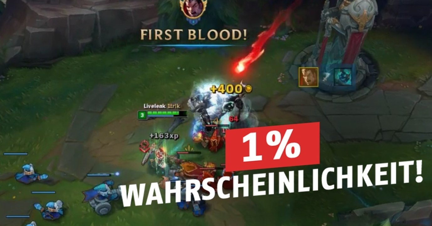 League of Legends: 1%-ige Wahrscheinlichkeit! Ein äußerst seltener First Blood