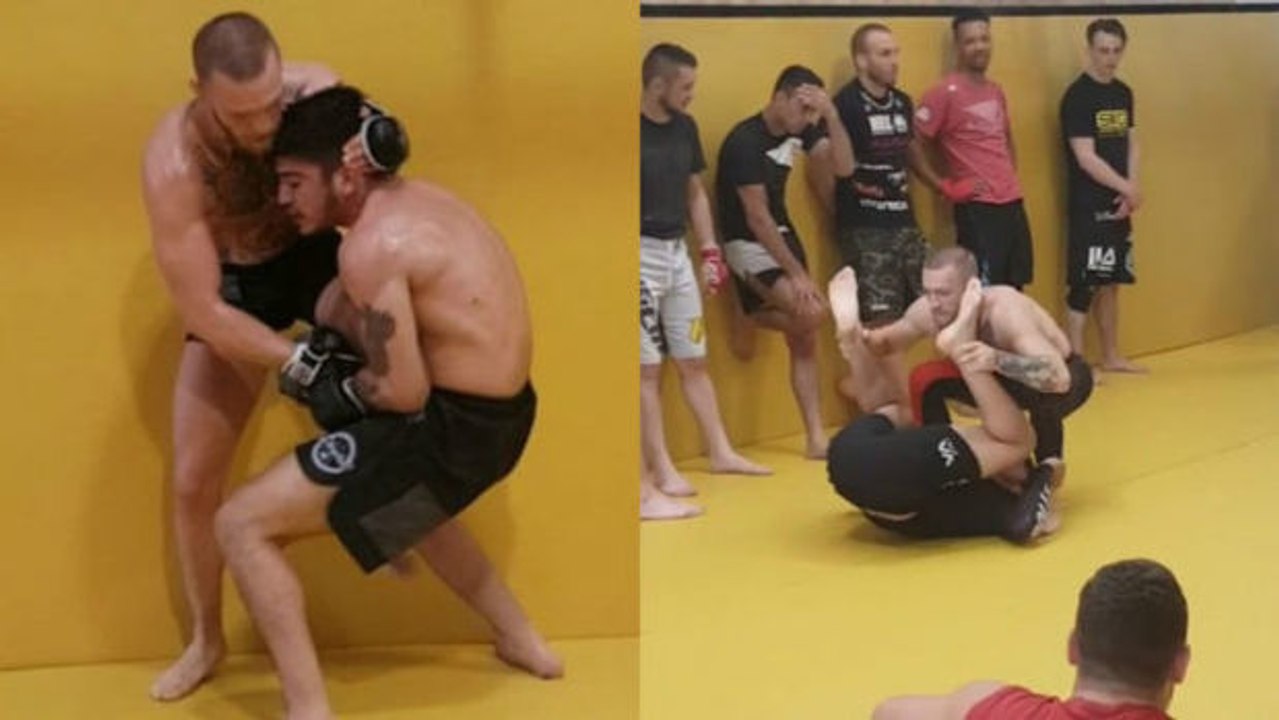 Conor mcgregor trainiert mit einem jiu jitsu-meister für den kampf gegen nate diaz