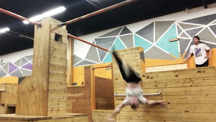 'Guy gets slammed into a wall after bar swinging attempt TERRIBLY FAILS'