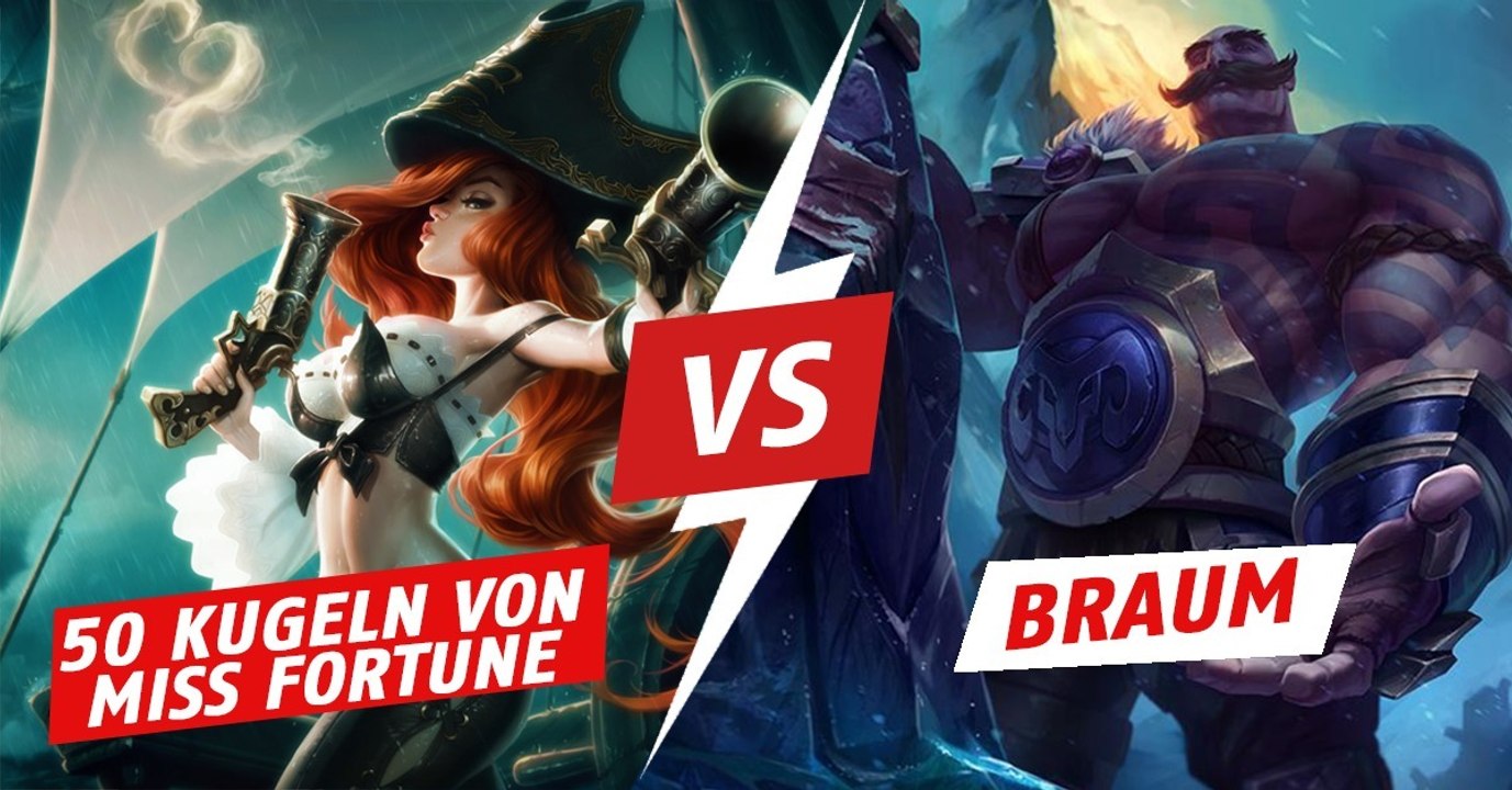 League of Legends: Braum blockiert 50 Kugeln gleichzeitig von Miss Fortune