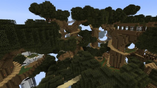 Minecraft : un incroyable projet de cabanes dans les arbres