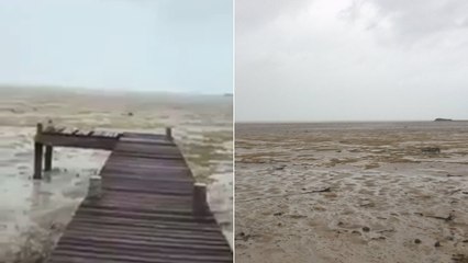 L'ouragan Irma était tellement puissant qu'il a aspiré l'océan des plages des Bahamas