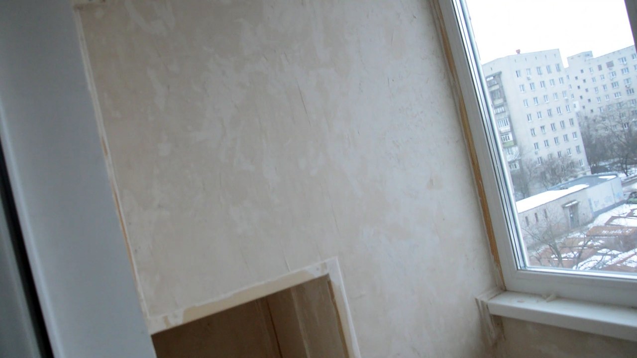 How I plastered the walls and ceiling of the loggia