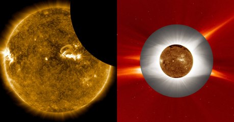 Les incroyables images de l'éclipse solaire totale du 21 août filmées depuis l'espace