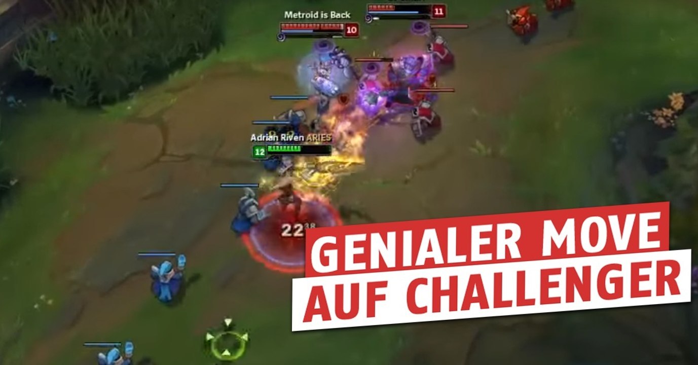 League of Legends: Er demütigt zwei Gegner auf Challenger mit Riven
