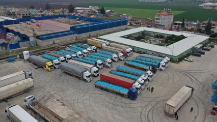 "Kış Kapıda Yalnız Bırakma" kampanyasıyla Suriye'ye 719 tır yardım gönderildi