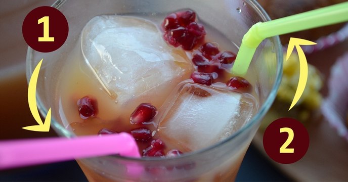 Warum habt ihr so oft 2 Strohhalme in euren Cocktails?