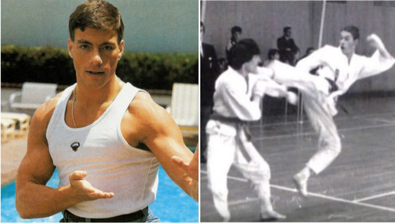 Seltene Bilder von Jean-Claude Van Damme, die ihn bei einem internationalen Tournier und bei seinem Aufstieg zeigen