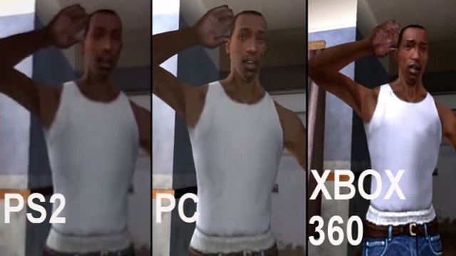 GTA San Andreas : le comparatif graphique des versions Xbox 360, PC et PS2