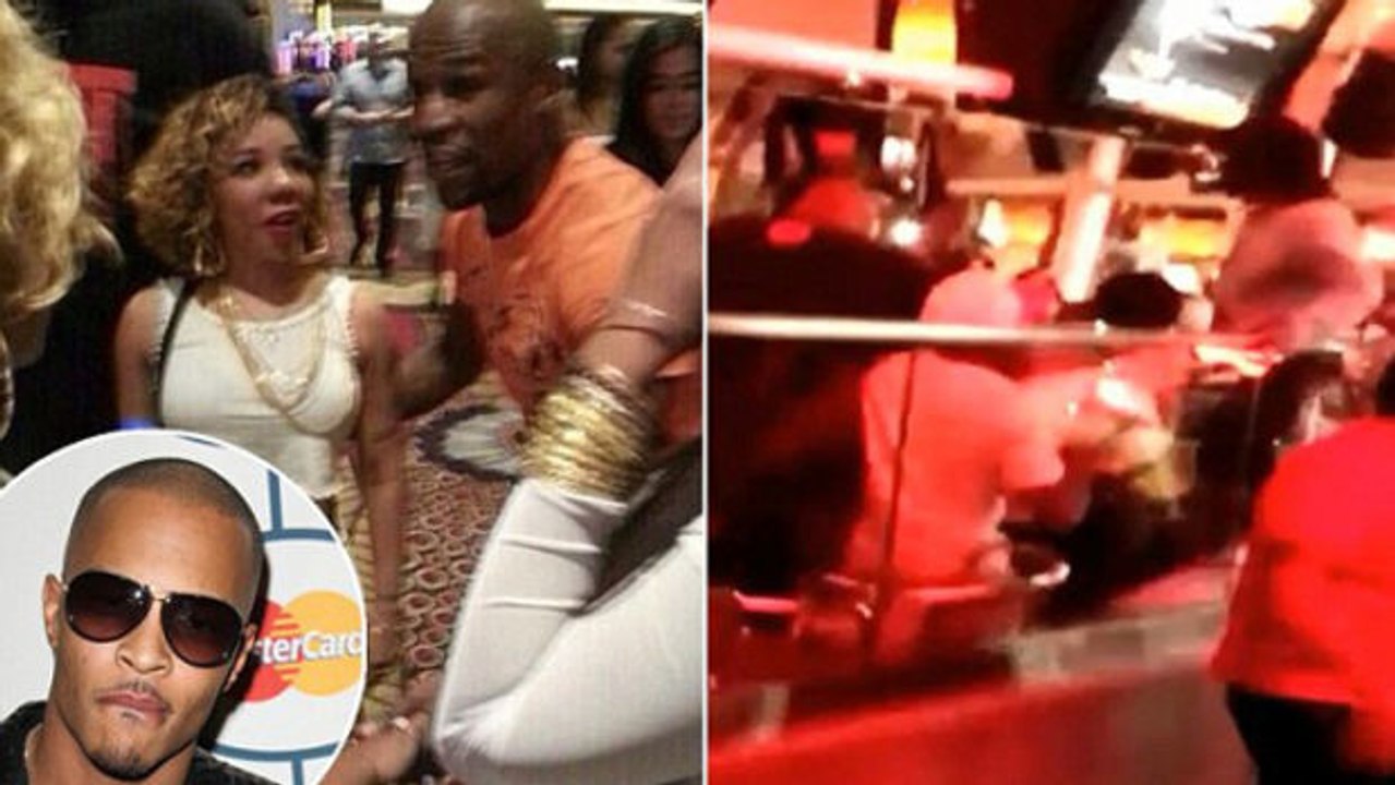 Floyd Mayweather kämpft gegen den Rapper T.I.
