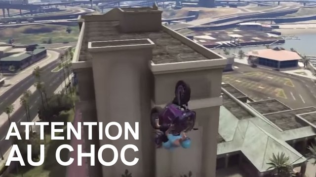 GTA 5 : une cascade impressionnante à moto finit d'une façon inattendue