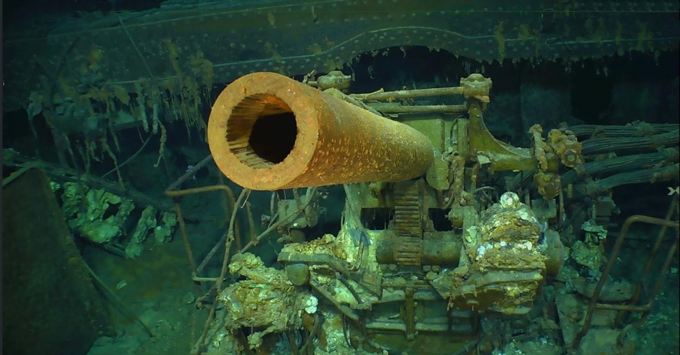 L'épave du USS Lexington refait son apparition, 76 ans après sa disparition dans la mer de Corail