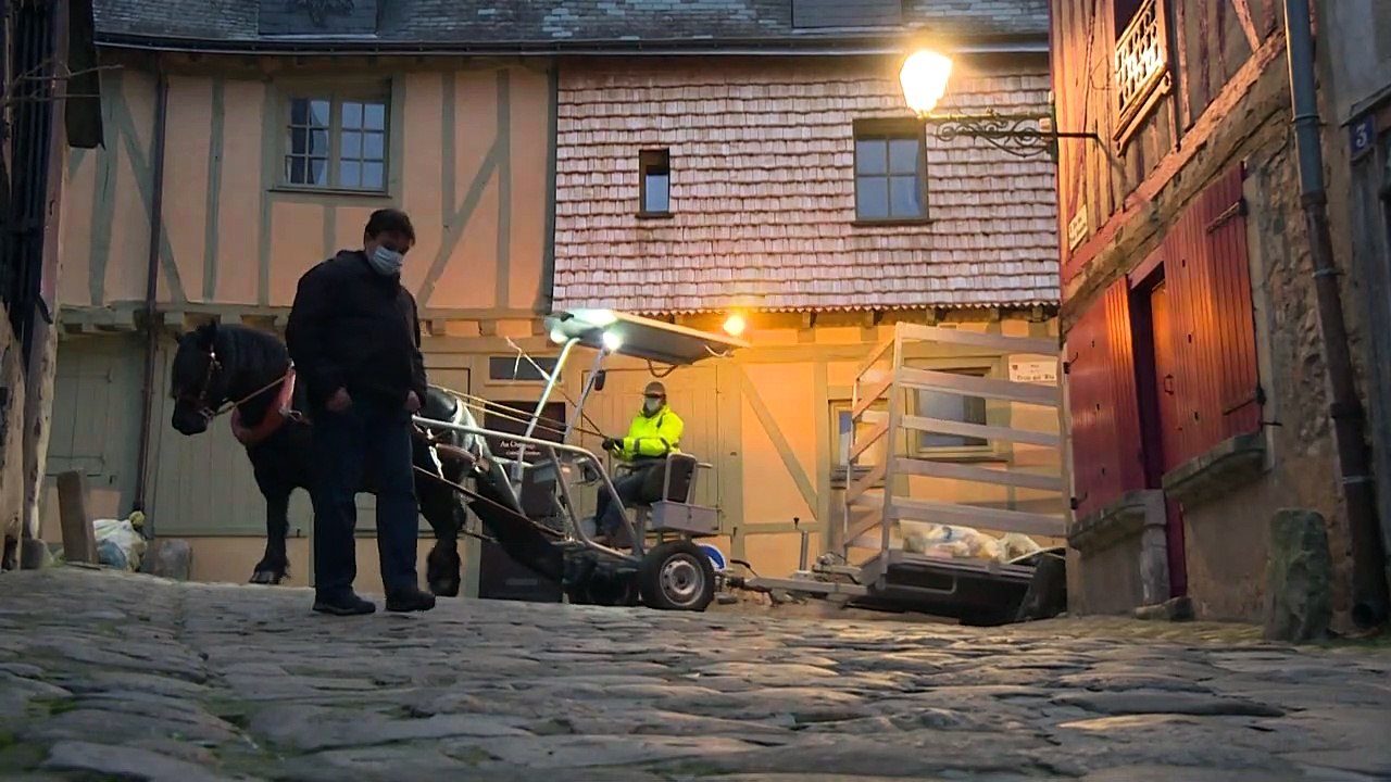 Au Mans, un cheval pour la collecte des déchets recyclables