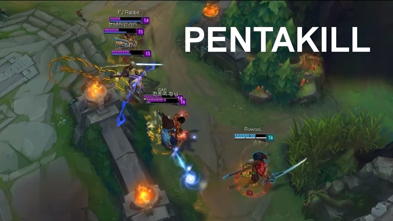 League of Legends : Yasuo réalise un Pentakill instantanté en 1v5