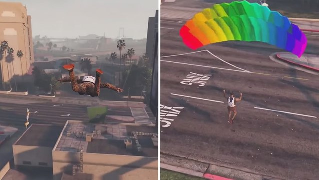 GTA 5 : il réalise l'une des plus belles cascades jamais vues en parachute