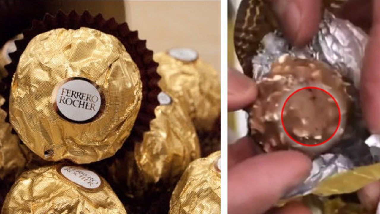 Ferrero Rocher: Er findet Maden in seinen Pralinen