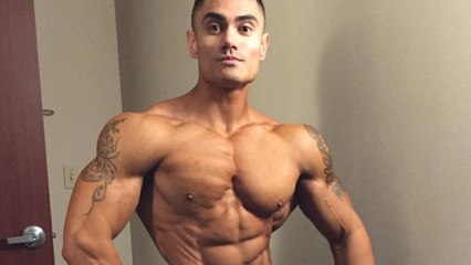 Jeremy Potvin, ein 26-jähriger amerikanischer Bodybuilder, hat den perfekten athletischen Körper