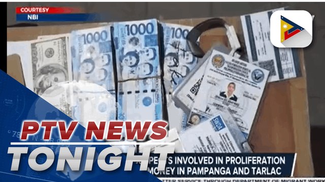 NBI arrests 4 suspects involved in proliferation of counterfeit money in Pampanga and Tarlac