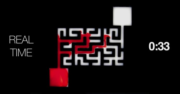 L'effet Marangoni permet à ce savon de traverser un labyrinthe en prenant le plus court chemin