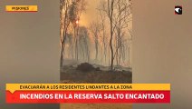 Incendios en la reserva Salto Encantado