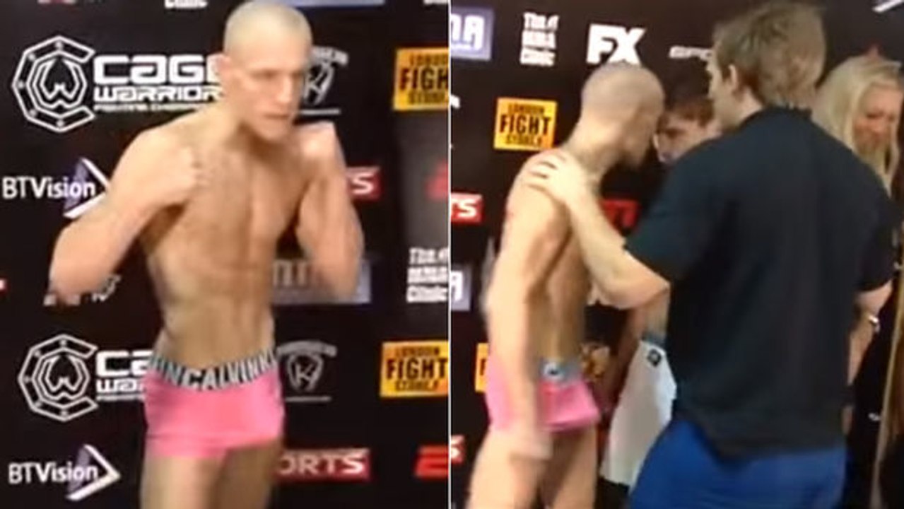 Conor McGregor war bei diesem Wiegen für Cage Warriors sehr erregt