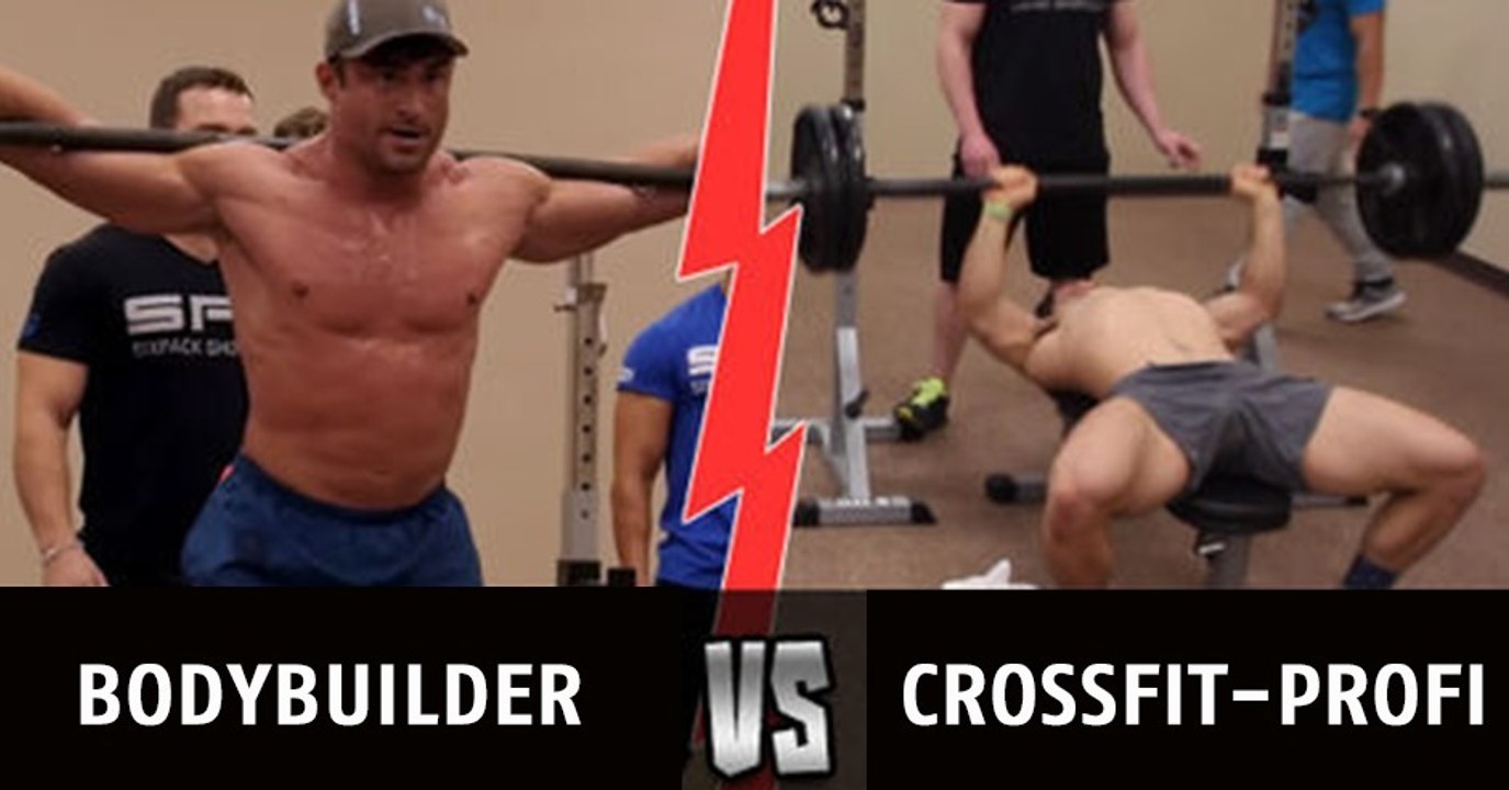 Ein Bodybuilder fordert einen Crossfit-Champion zu einem Kräftewettbewerb heraus