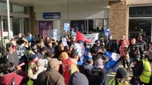 Outsourced NHS staff start their strike against Serco