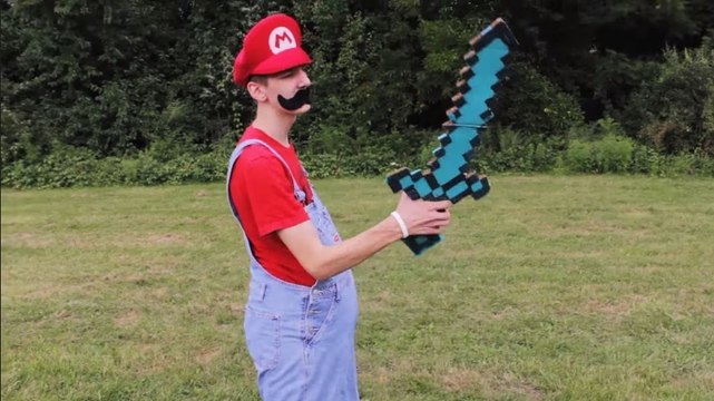 Quand Mario rentre dans le monde de Minecraft