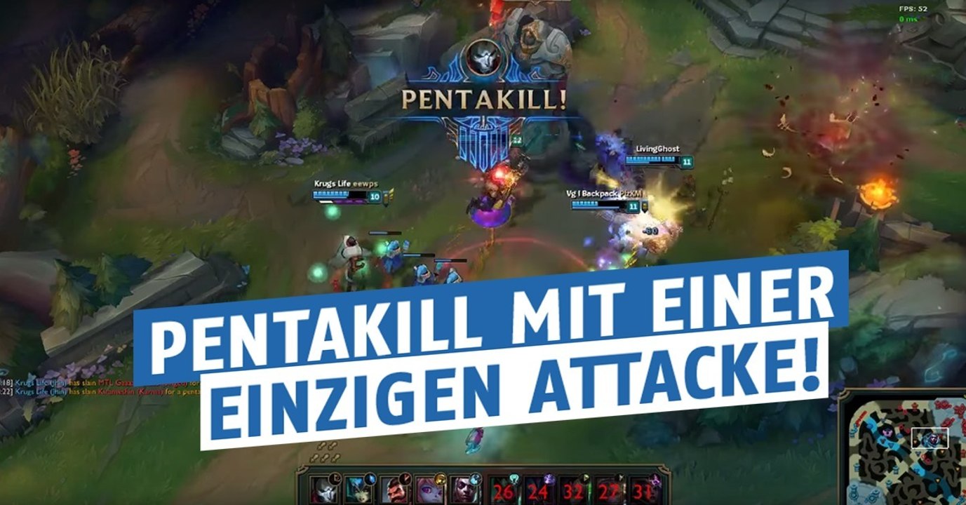 League of Legends: Mit nur einer einzigen Attacke! Jhin landet einen beeindruckenden Pentakill