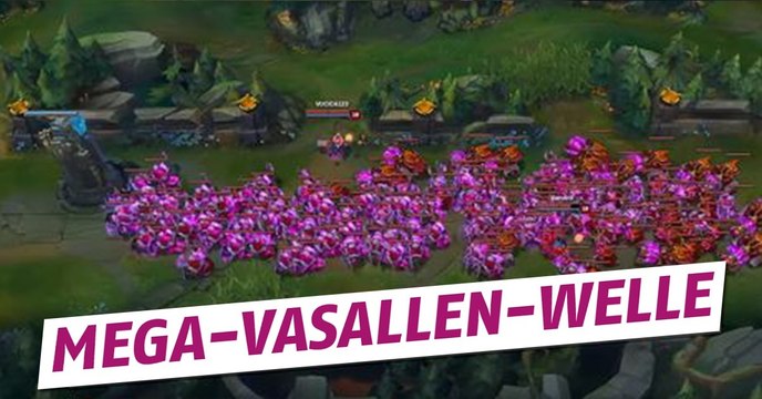 League of Legends: Die größte Vasallenwelle der Geschichte mit dem Baron Buff