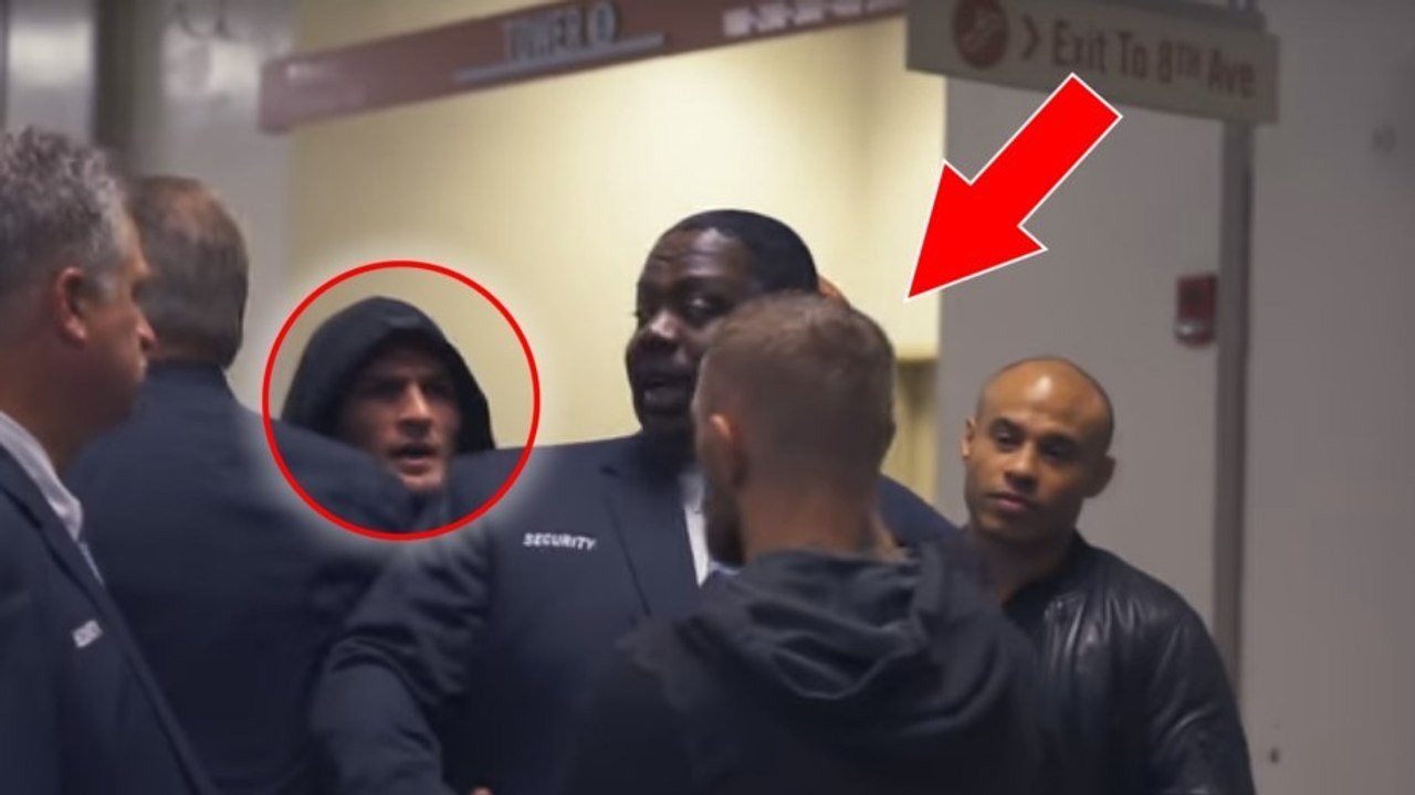 Conor mcgregor und khabib nurmagomedov streiten sich bei der ufc 205