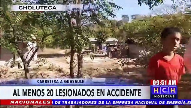 ¡Al menos 20 lesionados, deja aparatosa colisión entre bus y rastra en carretera a Guasaule, Choluteca!