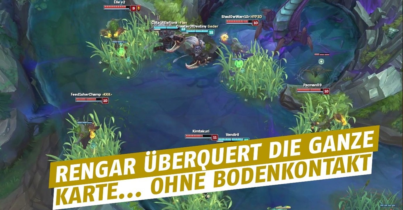 League of Legends: Rengar überquert die ganze Karte ohne Bodenkontakt
