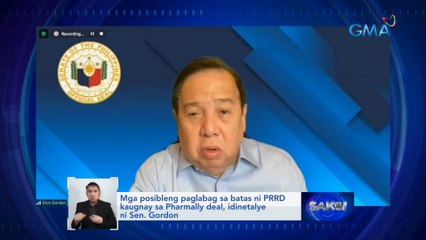 Mga posibleng paglabag sa batas ni PRRD kaugnay sa Pharmally deal, idinetalye ni Sen. Gordon | Saksi