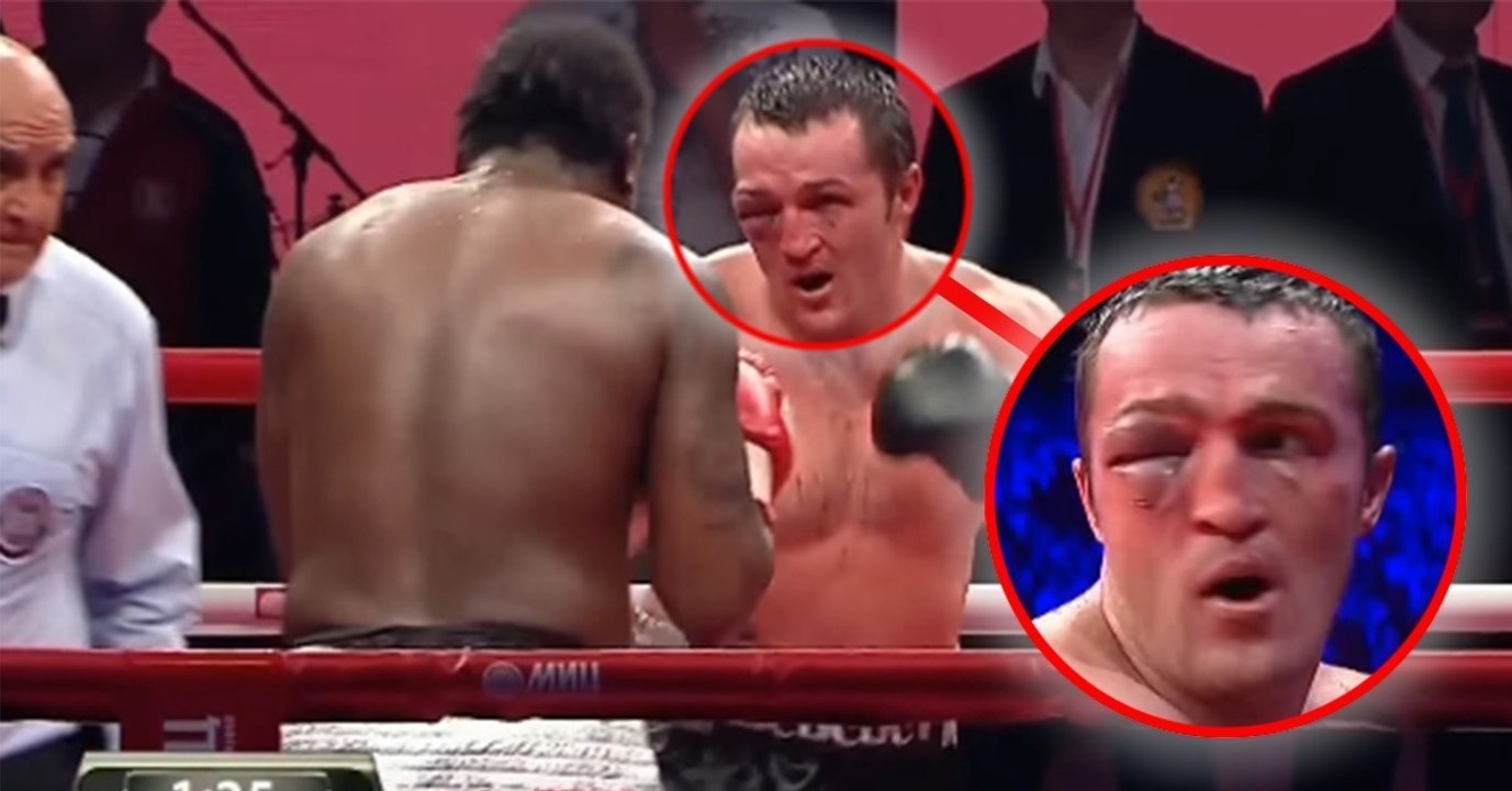 Als denis lebedev trotz einer erschreckenden augenverletzung nicht aufgeben wollte
