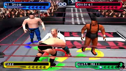 WWF Smackdown! 2 Al Snow vs Gangrel vs Tazz vs Scott Hall
