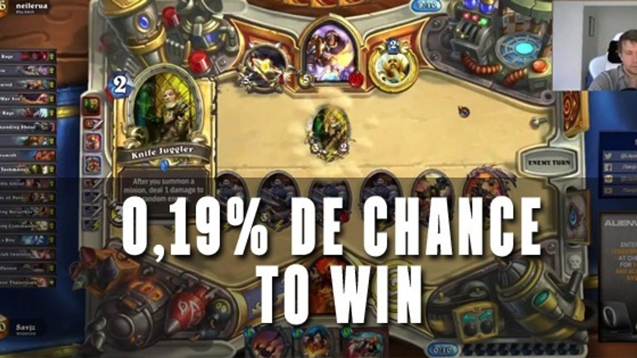 Hearthstone : ce move avait 0,19% de chance de tuer l'adversaire