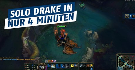 League of Legends: Ohne Leben zu verlieren! Rengar kann den Drachen auf Level 3 im Alleingang killen