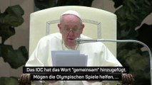 Papst Franziskus mit besonderer Olympia-Botschaft