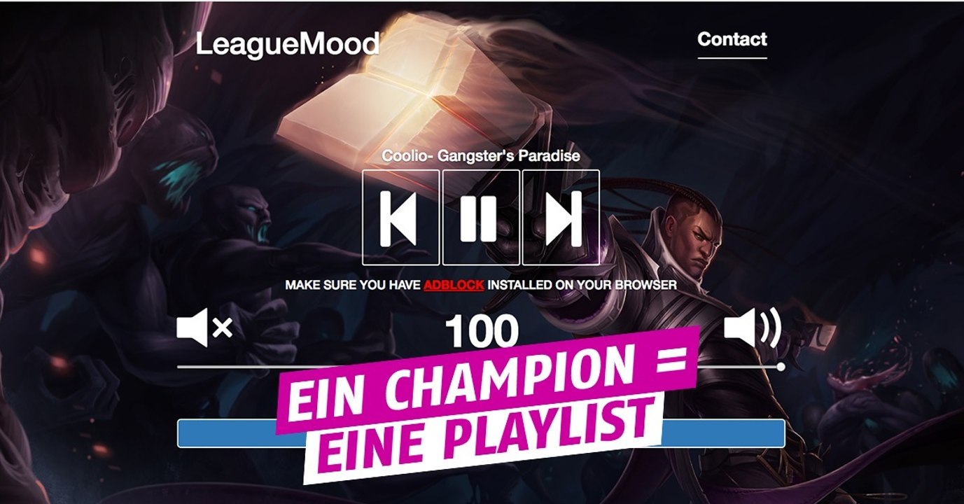 League Mood: Die App, die Playlisten für euren Champion erstellt