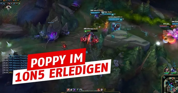 League of Legends: Wie lange braucht man, um Poppy im 1on5 zu töten?
