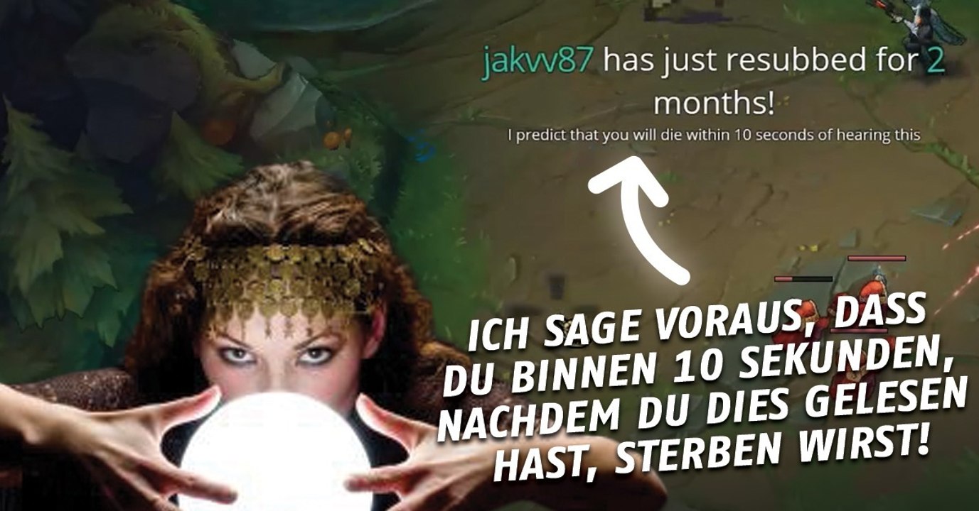 League of Legends: Ein Zuschauer sieht den Tod eines Streamers voraus